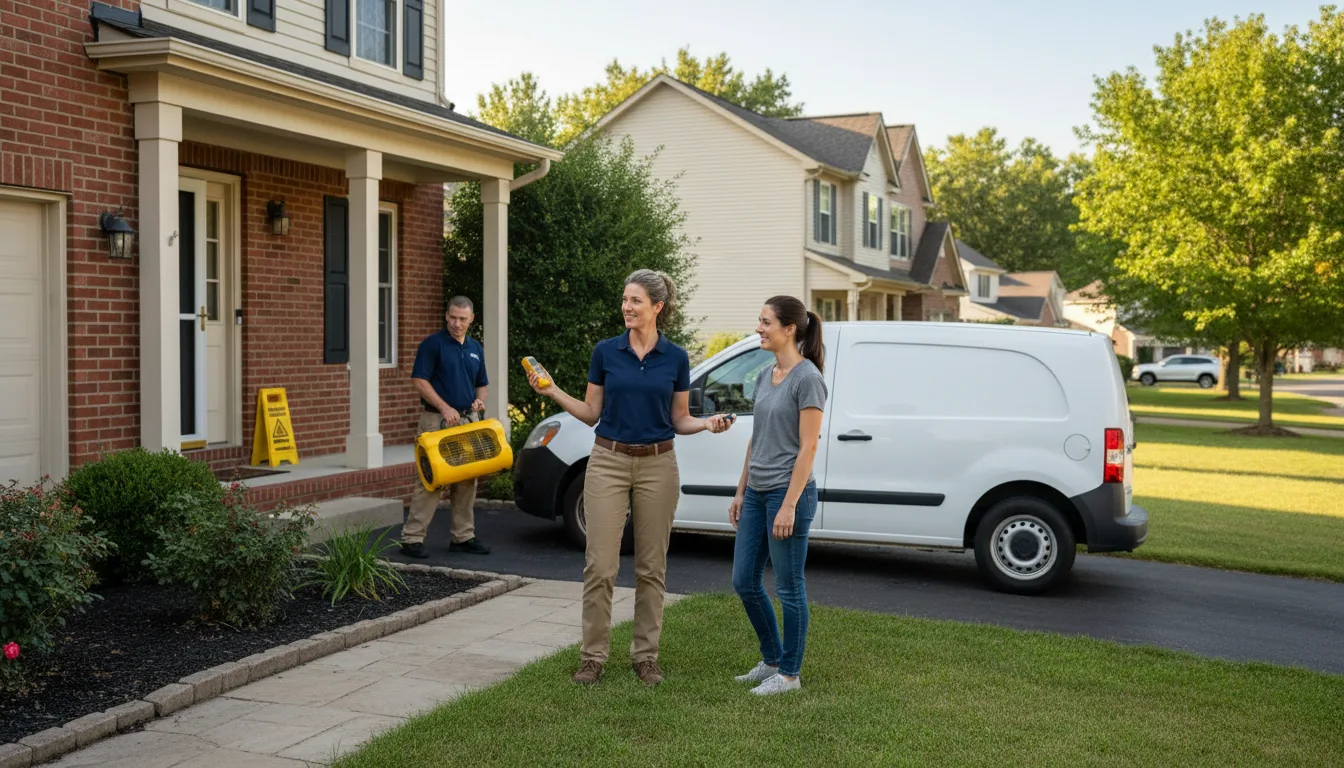 Residential water damage restoration in Butler, PA